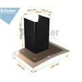 Вытяжка Т-образная QD60E-MC BG 12K